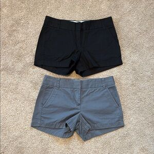 2/$20 J Crew 3" Chino Shorts, Navy/Gray and Black, Size 2